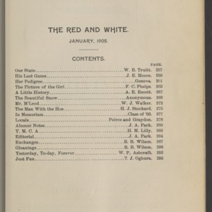 Red and White, Vol. 6 No. 5, January 1905