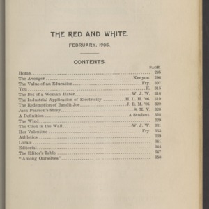 Red and White, Vol. 6 No. 6, February 1905