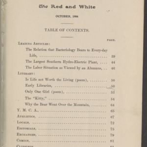 Red and White, Vol. 8 No. 2, October 1906