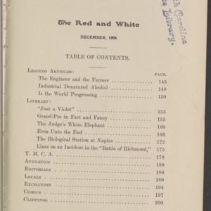 Red and White, Vol. 8 No. 4, December 1906