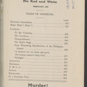 Red and White, Vol. 8 No. 6, February 1907