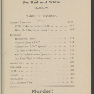 Red and White, Vol. 8 No. 7, March 1907