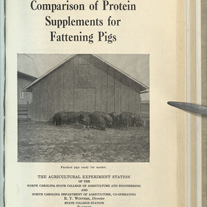 Comparison of protein supplements for fattening pigs (North Carolina Agricultural Experiment Station. Technical bulletin 56)