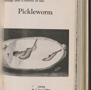Biology and control of the pickleworm (North Carolina Agricultural Experiment Station. Technical bulletin 85)