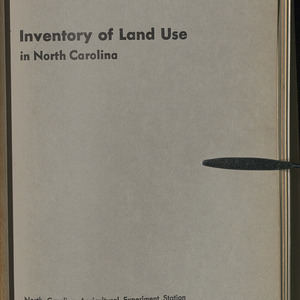 Inventory of land use in North Carolina with special reference to public land areas (North Carolina Agricultural Experiment Station. Technical bulletin 93)