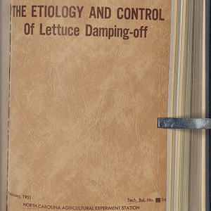 The etiology and control of lettuce damping-off (North Carolina Agricultural Experiment Station. Technical bulletin 94)