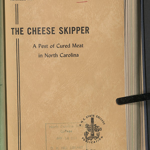 The cheese skipper: A pest of cured meat in North Carolina (North Carolina Agricultural Experiment Station. Technical bulletin 103)