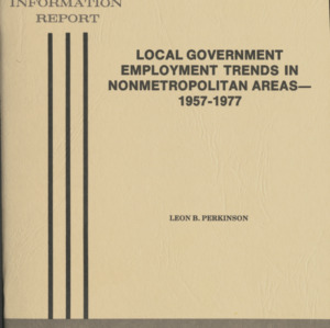 Local Government Employment Trends in Nonmetropolitan Areas  - 1957-1977 (EIR No. 67)
