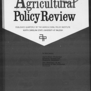 Agricultural Policy Review Vol 8. No 1.