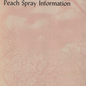 Peach Spray Information (Special Circular. No. 20)