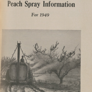 Peach Spray Information (Special Circular. No. 5, 1949)