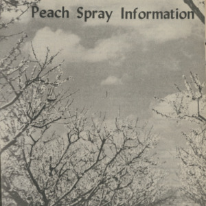 Peach Spray Information (Special Circular. No. 12)