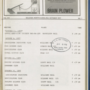 Brain Plower/Plow, Vol. 8 No. 1, October 1977