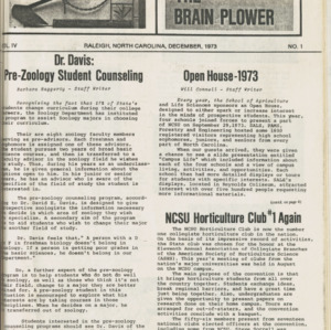 "The Brain Plower," Vol. 4 No. 1, December 1973