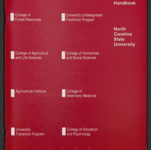 North Carolina State University Student Handbook 1989-1990.