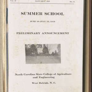 State College Record, Summer School, Vol. 17 No. 8, Jan 1919