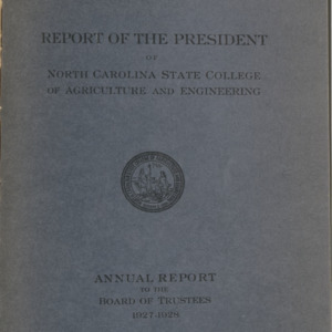 State College Record, Report of the President, Vol. 27 No. 6, June 1928