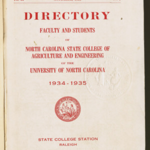 State College Record, Directory of Faculty and Students, Vol. 34 No. 2, Nov 1934