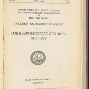 State College Record, Correspondence Courses, Vol. 34 No. 7, May 1935