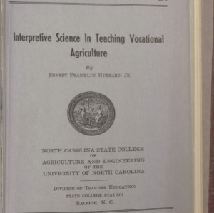 State College Record, Interpretive Science in Teaching Vocational Agriculture, Vol 43 No. 3, June 1944