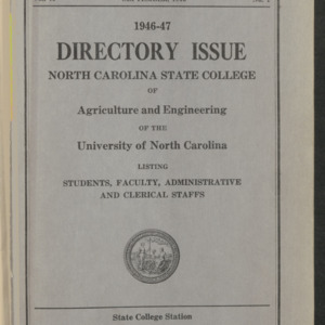 State College record, Directory Issue,  Vol 46 No. 1, September 1946