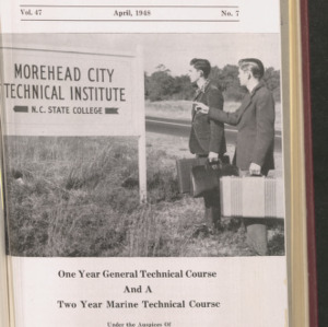State College record, Morehead City Technical Institute, Vol 47 No. 7, April 1948