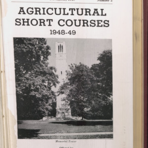 State College record, Agricultural Short Courses,  Vol 48 No. 3, November 1948