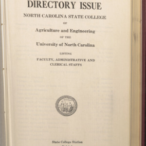 State College record, Directory Issue, Vol 48 No. 5, January 1948