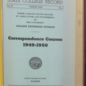 State College record, Correspondence Courses 1949-1950, Vol 48 No. 7, March 1949