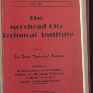 The Morehead City Technical Institute (State College record, Vol 48 No. 12), August 1949