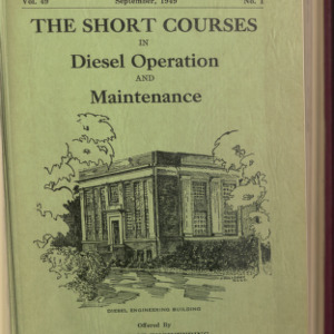 State College record, Short Courses in Diesel Operation and Maintenance, Vol 49 No. 1, September 1949