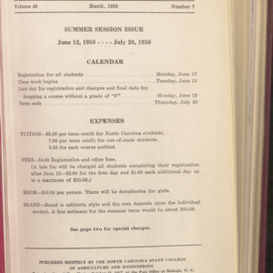State College record, Summer Session Issue, Vol 49 No. 7, March 1950
