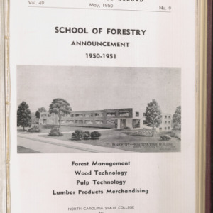 State College record, School of Forestry Announcement 1950-1951, Vol 49 No. 9, May 1950