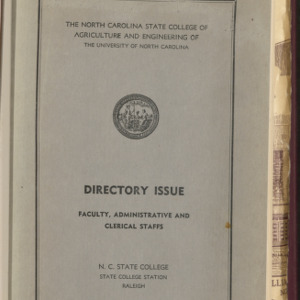 State College record, Directory Issue Faculty, Administrative, and  Clerical Staffs, Vol 50 No. 3, October 1950