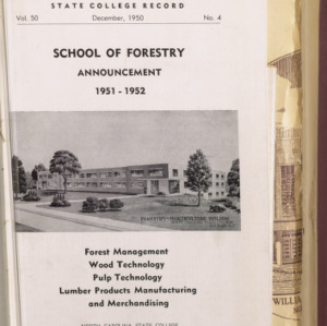 State College record, School of Forestry Announcement 1951-1952,  Vol 50 No. 4, December 1950