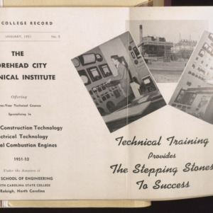 State College record, The Morehead City Technical Institute, Vol 50 No. 5, January 1951