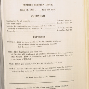 State College record, Summer Session Issue June 11 1951 - July 19 1951, Vol 50 No. 10, June 1951