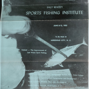 State College record, The Second Salt Water Sports Fishing Institute, Vol 52 No. 5, January 1953
