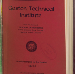 State College record, Gaston Technical Institute, Vol 52 No. 9, May 1953