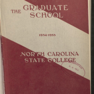 State College record, The Graduate School 1954-1955, Vol 53 No. 7, March 1954