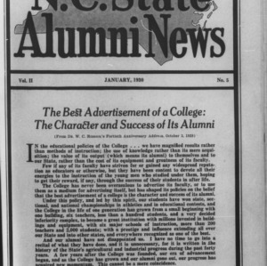 N.C. State Alumni News, Vol. 2 No. 5