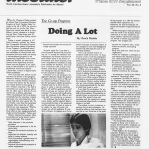 The Stater. Vol. 50 No. 3, Winter 1977 Supplement