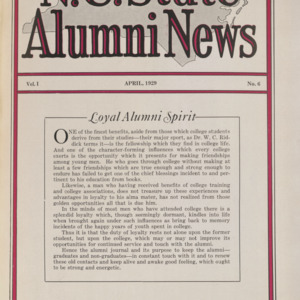 N.C. State Alumni News, Vol. 1 No. 6
