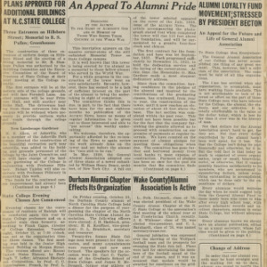 Alumni News, Vol. 1 [New Series] No. 1, November 1927