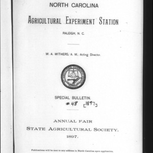 Annual Fair (Agriculture Experiment Station Special Bulletin No. 48)