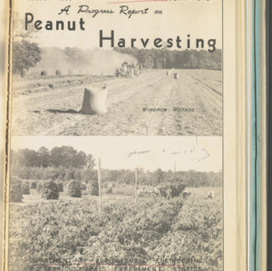 A Progress Report on Peanut Harvesting, Information Circular. No. 10, Aug, 1955