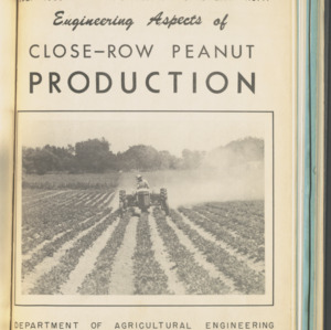 Engineering Aspects of Close-Row Peanut Production, Information Circular. No. 11, July, 1955