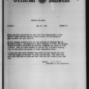 Official bulletin, Vol 1 No 53 (1930-05-12)