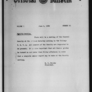 Official bulletin, Vol 1 No 51 (1930-06-04)