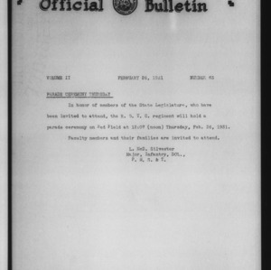 Official bulletin, Vol 2 No 63 (1931-02-26)